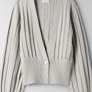 Aritzia Wilfred Plunge Front Cardigan XS